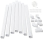 126in Cord Hider Kit, ZhiYo Wire Hiders for TV on Wall, Paintable Cable Management Kit, Wire Cover for Wall Mount TV, White Cable Raceway, Cord Cover Wire Management Kit, 8 x L15.7in W1.18in H0.67in