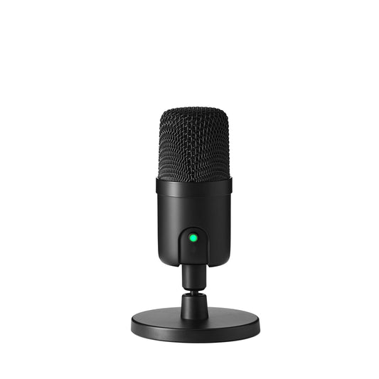 Amazon Basics Condenser Microphone for PC, Cardioid Pickup, USB Mic for Streaming, Recording, and Podcasting, 360° Adjustable Stand, Plug and Play, 5.8" x 3.4", Black