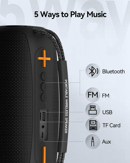 PUREMIC Portable Bluetooth Speaker with Light, Waterproof Karaoke Machine for Adults & Kids, Loud Sound and Deep Bass, Up to 8H Playtime, Support Bluetooth/AUX/USB for Home, Party, Outdoor and Travel