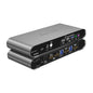 Terived 2 Computers 2 HDMI Monitor Automatic KVM Switch 8K@60Hz, Hotkey Switching, EDID, Support 5.1/7.1 Audio and Microphone, Aluminum Shell with Digital Display, USB 3.0 Hub, HDR10 with Cables