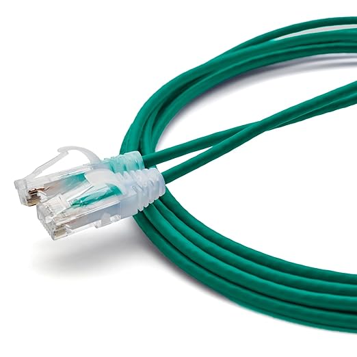 TRUECABLE Cat6 Component Rated Patch Cable, Unshielded (U/UTP), 10ft, Green, 28AWG Stranded Pure Copper, Snagless 10G High-Speed Ethernet Cable, PoE++ 4PPoE 100W, UL Listed, RoHS-3, 1 Pack