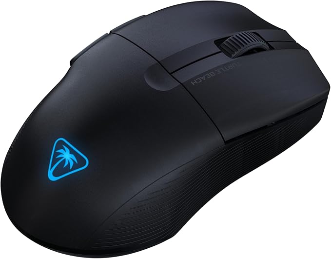 Turtle Beach Pure Air - Ultra-Light Wireless Ergonomic RGB Gaming Mouse, 26K DPI Optical Sensor, 125 Hour Battery, Dual Wireless System, Titan Optical Switches, Bluetooth, RGB Illumination - Black