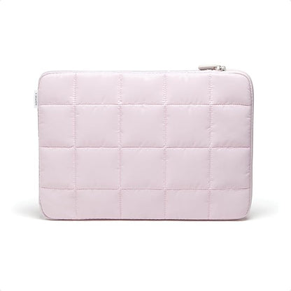 U Brands Nylon Puffer Zipping Large Laptop Sleeve, 9.75" x 13", Computer Accessories, Laptop Bag for MacBook Pro, MacBook Air, Chromebook, HP Computer, Petal Pink