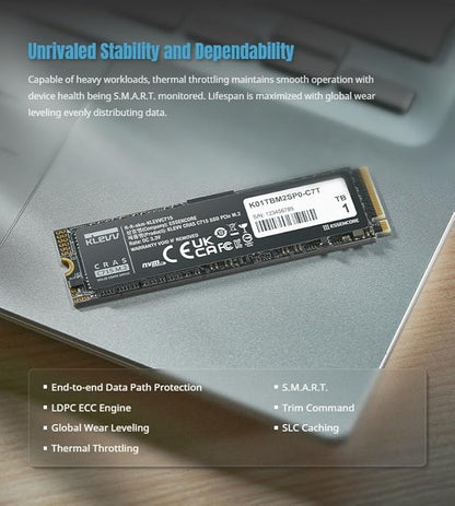 KLEVV CRAS C715 1TB M.2 2280 NVMe PCIe Gen3x4 Laptop & Desktop, up to 3200MB/s (K01TBM2SP0-C7T)