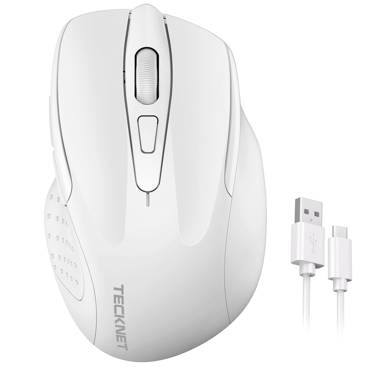 TECKNET Wireless Mouse Rechargeable, 2.4G Computer Mice with USB-A Receiver