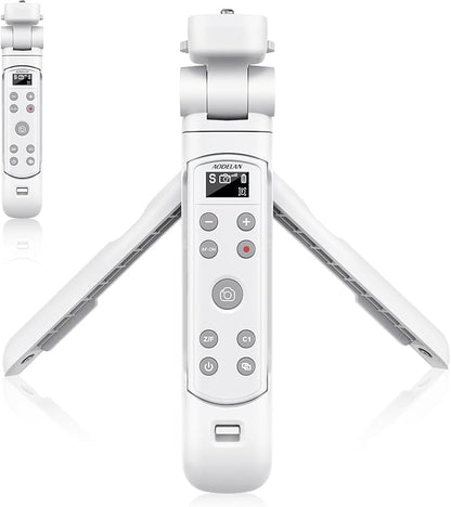 AODELAN for Sony Camera Tripod with Rechargeable Wireless Shutter Release,Shooting Grip Remote Control Handle for ZV-E10,ZV-1F,ZV-1,A7C,A7III,A7R IV,A6100,A6400,A6700,FX30,A9 II,DSC-RX0 II(White)