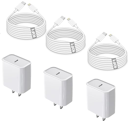 [Apple MFi Certified]Fast iPhone 14 Charger 3Pack,10FT USB C Lightning Cord