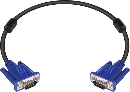 PASOW VGA to VGA Monitor Cable HD15 Male to Male for TV Computer Projector (1.5 Feet)