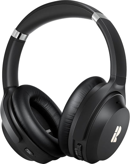 Bluetooth Headphones, Premium Active Noise Cancelling Wireless Headphones Over Ear, 50H Playtime, Hi-Res Audio, Deep Bass, Memory Foam Ear Cups for Travel, Home Office