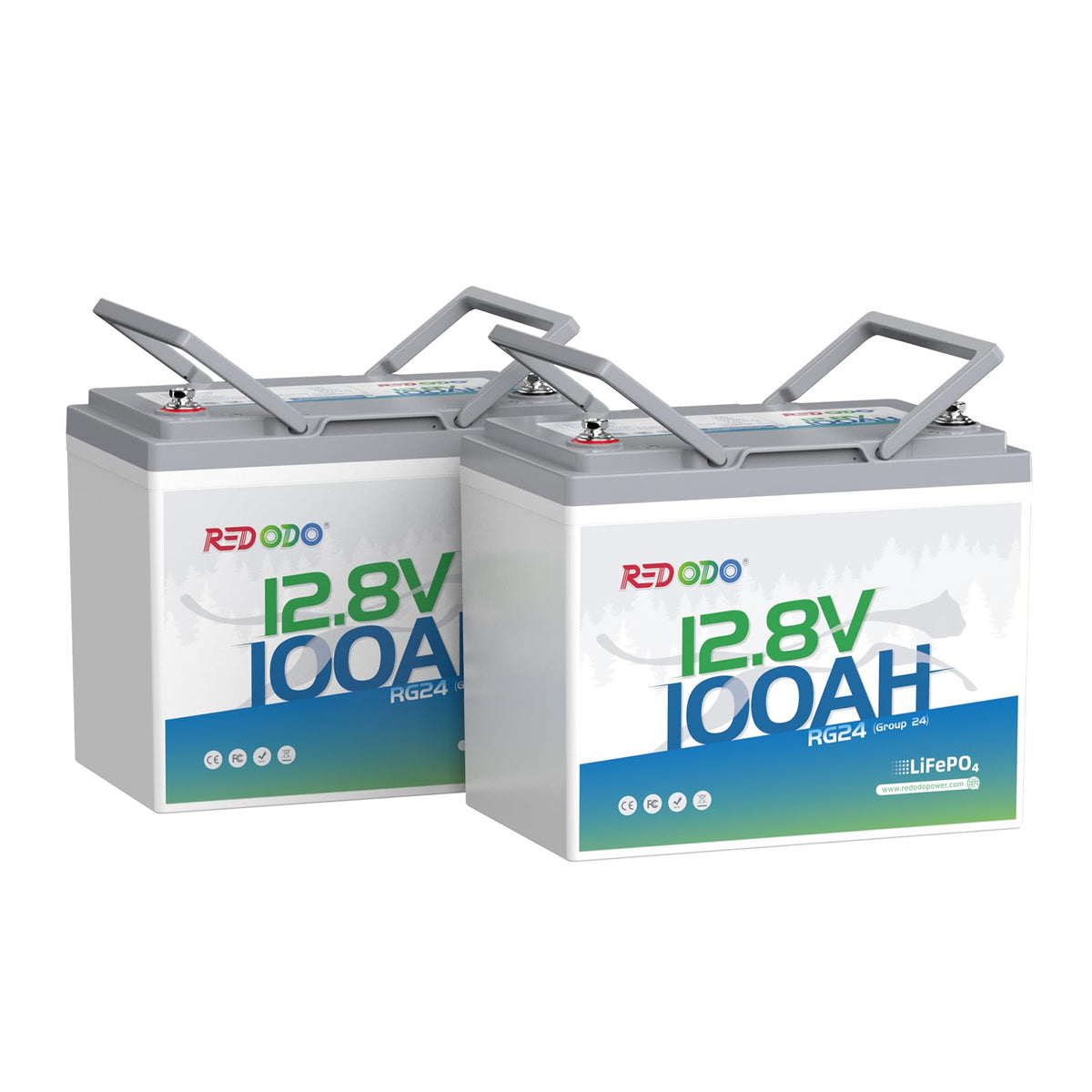 Redodo 2-Pack 12V 200Ah LiFePO4 Battery, 200A BMS, for RV, Marine, Solar