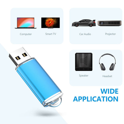 KOOTION Flash Drive 8GB 10 Pack USB 2.0 Thumb Drive Capped Memory Stick Jump Drive, Blue