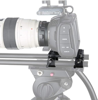 NICEYRIG Tripod Mounting Plate with 15mm Rod Clamp Railblock for Rod Support/DSLR Rig Cage