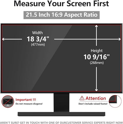 21.5 Inch Computer Privacy Screen Shield [2 Pack] for 16:9 Widescreen Desktop Monitor - Anti-Glare Blue Light Privacy Filter and Anti Spy Privacy Screen Protector Film