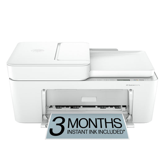 HP DeskJet 4227e Wireless All-in-One Color Inkjet Printer, Scanner, Copier, Best-for-Home, 3 Month Instant Ink Trial Included, AI-Enabled (6W7F0A)