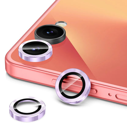 Avocase for Samsung Galaxy Z Flip 7 Camera Lens Protector, Individual Metal Ring Tempered Glass Lens Cover, [Strong Adsorption] Scratch Resistant Ultra-Thin HD Clear Lens Cover, 1 Set-Purple