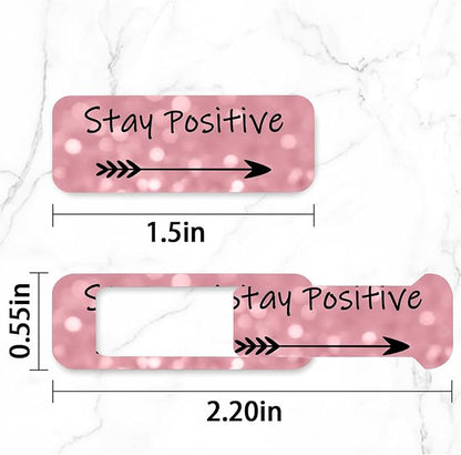 Webcam Cover, 3 Pieces, Laptop Camera Cover, Privacy Shielding Capacity is Twice as Big as The Traditional, Suitable for Computer Mobile Phones, laptops, Tablets and so on (Stay Positive)