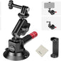 NEEWER 3" Suction Cup Mount with Phone Holder Action Camera Adapter Compatible with iPhone GoPro DJI Insta360, Ball Head Magic Arm Cleaning Cloth Quick Release Car Mount for POV Video Recording, CA104