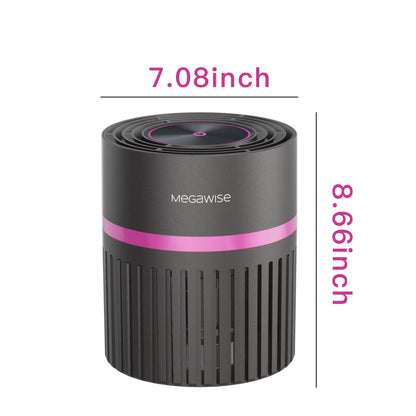 MEGAWISE H13 HEPA Air Purifier, 3-Stage Filter for Bedroom Office