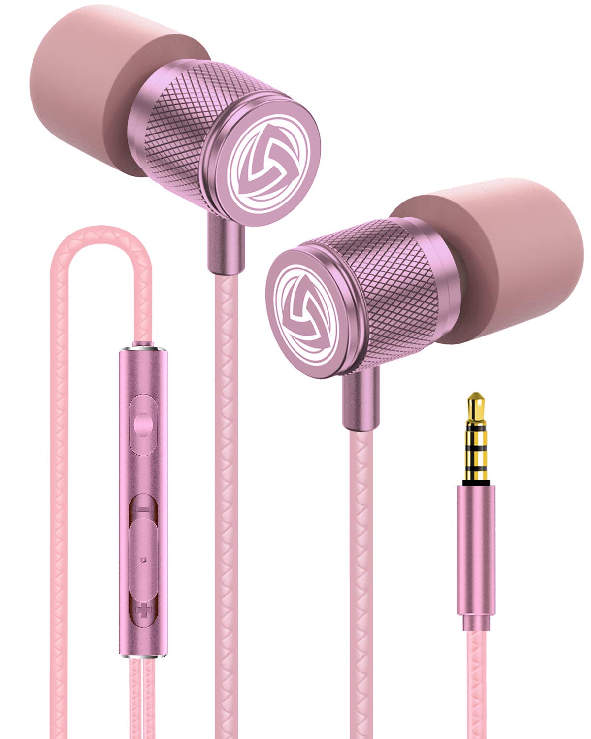 LUDOS Ultra Wired Earbuds in-Ear Headphones, 5 Years Warranty, Earphones with Mic, Noise Isolating Ear Buds, Memory Foam for iPhone, Samsung, School Students, Kids, Women, Small Ears - Turquoise