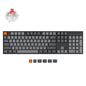 Keychron K10 Full Size Layout White LED Backlit Hot-Swappable Mechanical Keyboard for Mac Windows, Multitasking 104-Key Bluetooth Wireless/USB Wired Computer Keyboard with Gateron G Pro Red Switch
