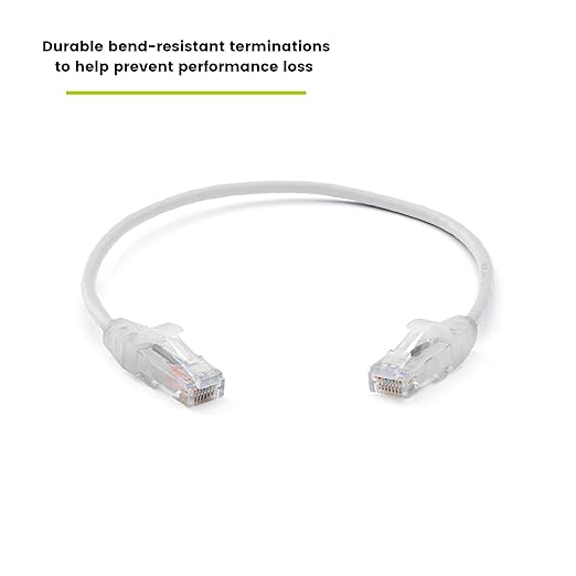TRUECABLE Cat6 Component Rated Patch Cable, Unshielded (U/UTP), 1ft, White, 28AWG Solid Copper, Snagless 10G High-Speed Ethernet Cable, PoE++ 4PPoE 100W, UL Listed, RoHS-3, 5 Pack
