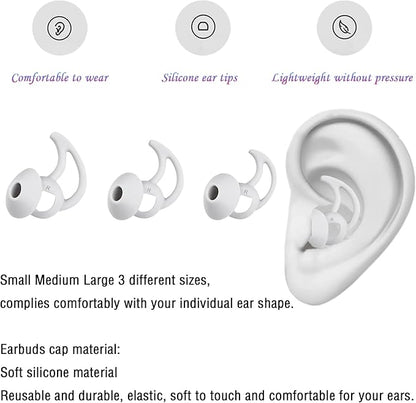 Earbud Replacement Tips Silicone Earbud Tips Compatible with Bose Quietcomfort and Sport Headphone Rubber Tips Ear Bud Covers 3 Pairs S M L Gray