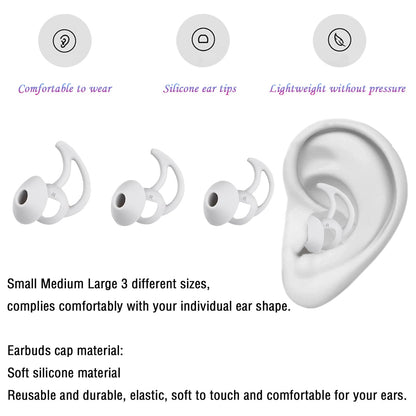 WKYMY Earbud Replacement Tips Silicone Earbud Tips Compatible with Bose Quietcomfort and Sport Headphone Rubber Tips Ear Bud Covers 3 Pairs S M L Gray