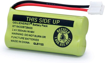 GEILIENERGY BT18433 BT28433 BT184342 BT284342 BT-1011 Battery Compatible for Cordless Phone CS6209 CS6219 CS6229 DS6151 CL80100 CL80109 DCX400 Handset (Pack of 2)