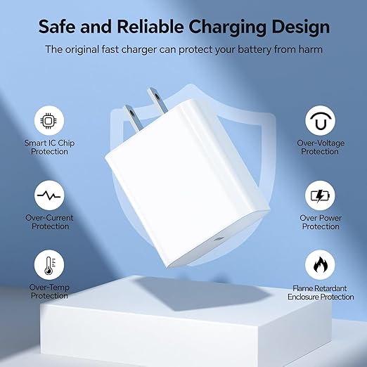 Compatible with iPhone 14 13 12 Charger, 20W Fast Charging Wall Charger,10 FT USB ightning Cable,Phone Charger Cord for Phone 14/13/12/12 Pro Max/11/Xs Max/XR/X,AirPods Pro and More(White/Pink/Black)