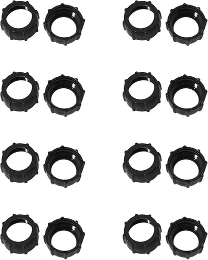 Maxmoral 16PCS Black Plastic Tightening Nut Ball Joint Fixing Adapter Head Holder Ring Car Holder Screw Fixing Head Holder for 17mm Ball Adapter