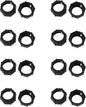 Maxmoral 16PCS Black Plastic Tightening Nut Ball Joint Fixing Adapter Head Holder Ring Car Holder Screw Fixing Head Holder for 17mm Ball Adapter