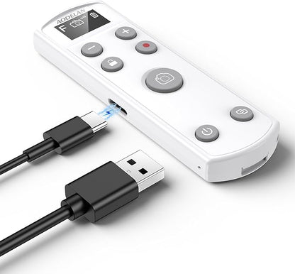 for Fujifilm Rechargeable Camera Remote Control Wireless Shutter Release Compatiable with Fuji X-T30 II, X-S10, X100VI, X-H2S, X-H2, X-T5, X-T4, X-T3, X-S20, X-T50, X-T30, X-M5, X-E5, X Half(White)