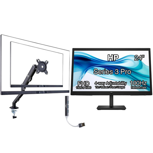 HP Series 5 527sf Monitor (Replaces Model M27h) 27" FHD IPS Display (2Pack)