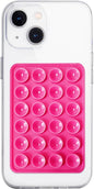 Silicone Suction Phone Case Mount, Non Slip Sticky Phone Grip for Cellphone, Silicon Adhesive Suction Cup Phone Mount, Strong Grip Holder for Selfies and Videos (Rose)