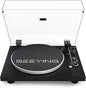 Turntable Vinyl Record Player Support Bluetooth Output Phono/Line Switch Pitch Control with Pre-Installed Counterweight & Magnetic Cartridge, Belt Drive 2 Speed