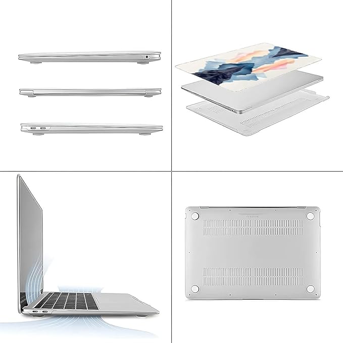 Compatible with MacBook Air 13.3 13.6 Inch Case 2022 2021 2020 2019 Plastic Hard Shell Case Cover,13.3 Pro(A1706/A1708/A1989/A2159/A2289/A2338), Mountains and Water
