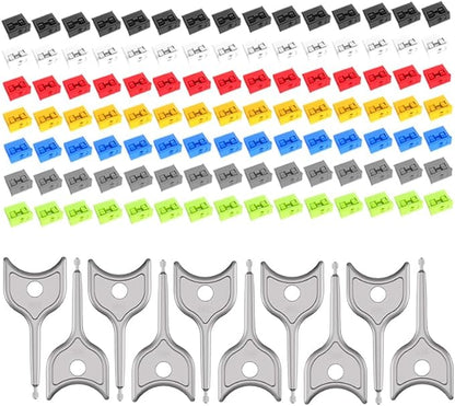 105 PCS USB Port Blockers with 10 Locks for PC, Laptop Removable Type-A Data Protection,Dust & Moisture Resistant Shield（Mixed Colors Packs Svailable for Port Sorting）