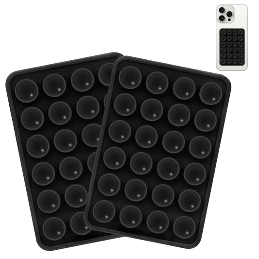 Giumel 2PCS Silicone Suction Phone Case Mount, Non Slip Suction Cup, Hands-Free Phone Accessories Holder for Selfies and Videos, Silicone Adhesive Stand Sticky for Cell Phone Inkiness