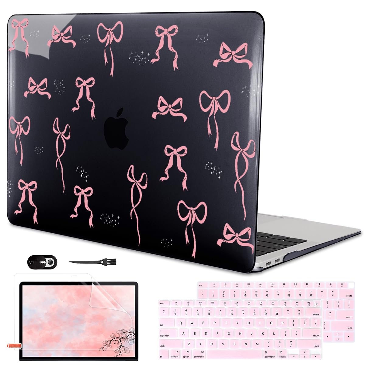 LCMOCICO for MacBook Air 13 inch Case 2020 2019 2018 Release M1 A2337 A2179 A1932, Glitter Crystal Pritned Pattern Hard Case Cover for Mac Air 13.3" Retina Display Touch ID, Astronauts & Spacecraft