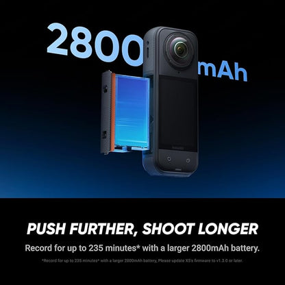 Insta360 X5 BMW Motorrad Edition - Waterproof 8K 360 Action Camera, Leading Low Light, Invisible Selfie Stick Effect, Rugged and Replaceable Lens, 3-Hour Battery, Built-in Wind Guard, Stabilization