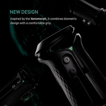 Tilta Xeno Side Handle for Filmmakers & Cameras - Titanium Gray | Secure Connection & Helps Prevent Rotation | Adjustable Height | Textured Silicone Grip | Convenient Assembly (Dual 1/4″-20)