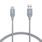 Amazon Basics USB-C to USB-A 2.0 Fast Charger Cable, Nylon Braided Cord, 480Mbps Speed, USB-IF Certified, for Apple iPhone 16/15, iPad, Samsung Galaxy, Tablets, Laptops, 3 foot, Dark Grey