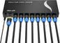 MT-VIKI 4K 1x8 HDMI Splitter 1 in 8 Out, 8 Port Powered HDMI Splitter Multi Monitor Outputs 3D 4Kx2K@30Hz for Projector, HDTV