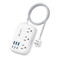 Beeiker Short Extension Cord 2 Foot Travel Power Strip 6 USB 3 Outlets