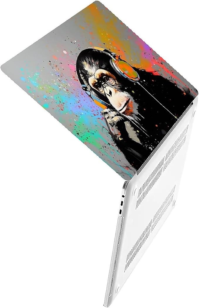Compatible with MacBook Air 13.3 13.6 Inch Case 2022 2021 2020 2019 Plastic Hard Shell Case Cover,13.6 Air (A2681) M2 2022, Monkey