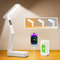 Small Desk Lamp,10000mAh Battery Operated Lamp,3 Colors+Dimmable Desk Light,LED Desk Lamp with USB Charging Port+Digital Clock+45min-Timer,Wireless & Portable Light,Desk Lamps for Home Office,Craft