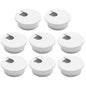 Desk Grommet 1-3/8" (35 mm), Desk Cord Hole Cover, Cable Grommet ABS Plastic, Desk Hole Grommet for Office and Home Table Cable, Detachable Cable Cord Organizer (White 8 Pcs)
