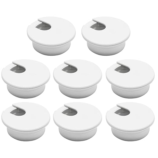 BOPOREAE 8 Pcs Desk Grommet 1-1/2" (38 mm), Desk Cord Hole Cover