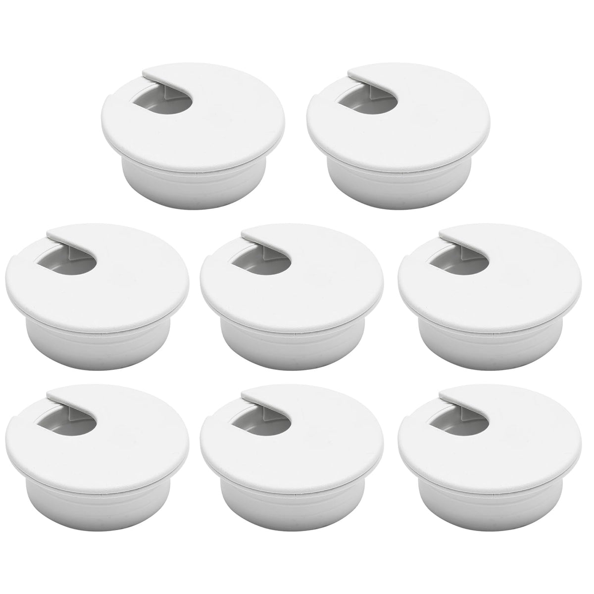 BOPOREAE Desk Grommet 1-3/8" (35 mm), Desk Cord Hole Cover, Cable Grommet ABS Plastic, Desk Hole Grommet for Office and Home Table Cable, Detachable Cable Cord Organizer (Light Grey 8 Pcs)