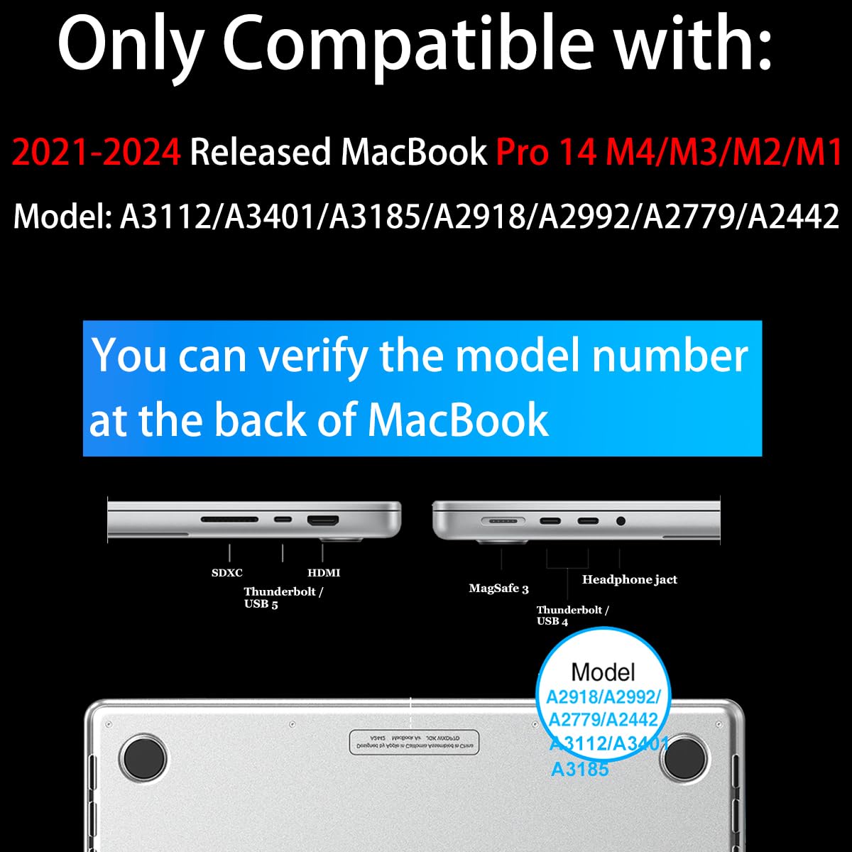 Teryeefi Design Case for M5 MacBook Pro 14 inch 2025 2024 2023 2021 Release M4 A3112 A3401 A3185 M3 A2918 A2992 M2 A2779 M1 A2442, Hard Shell Cover + Keyboard Cover for 14 inch MacBook Pro, Heart A002